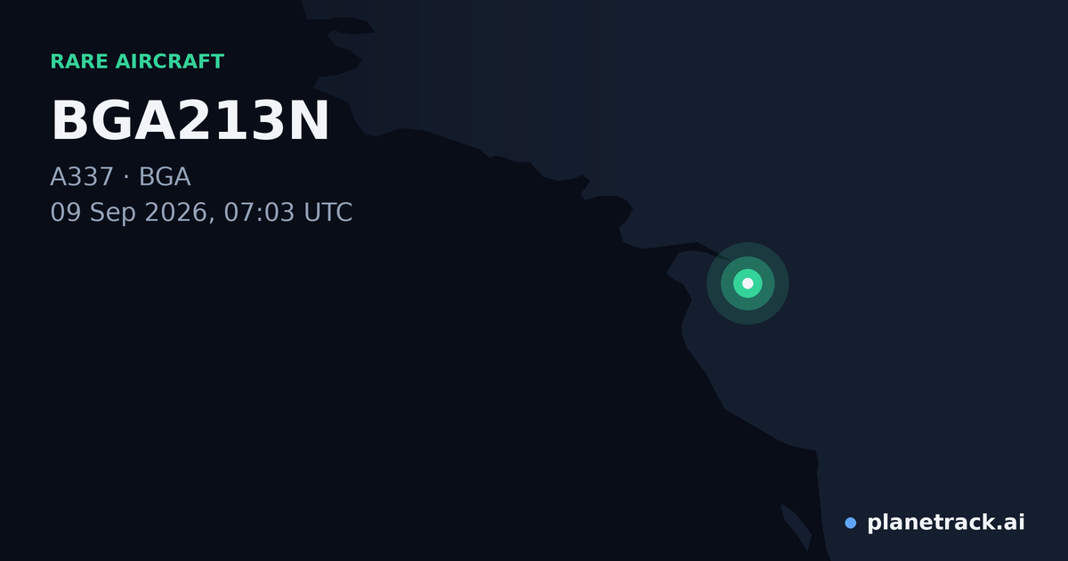 Map of where BGA213N's rare aircraft happened