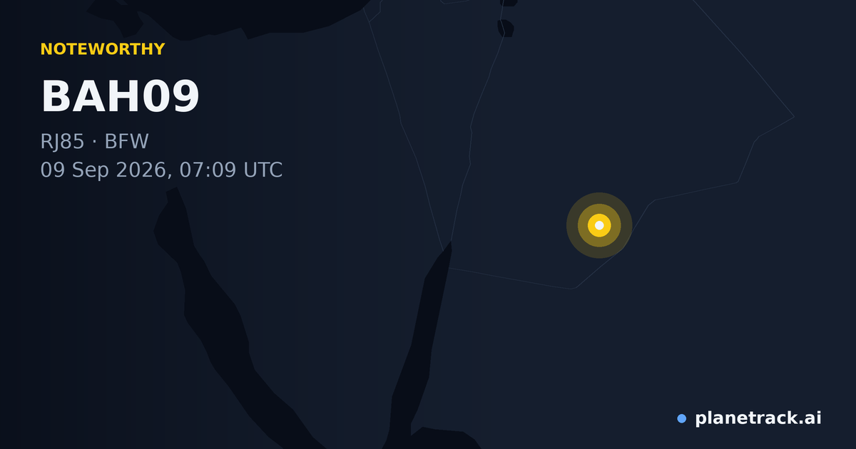 Map of where BAH09's special aircraft happened