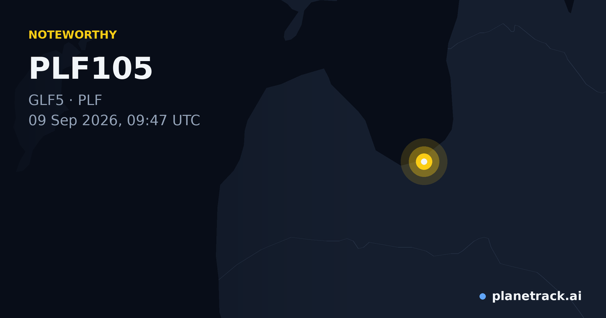 Map of where PLF105's special aircraft happened