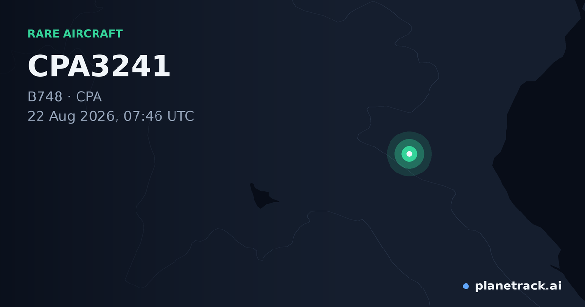 Map of where CPA3241's rare aircraft happened