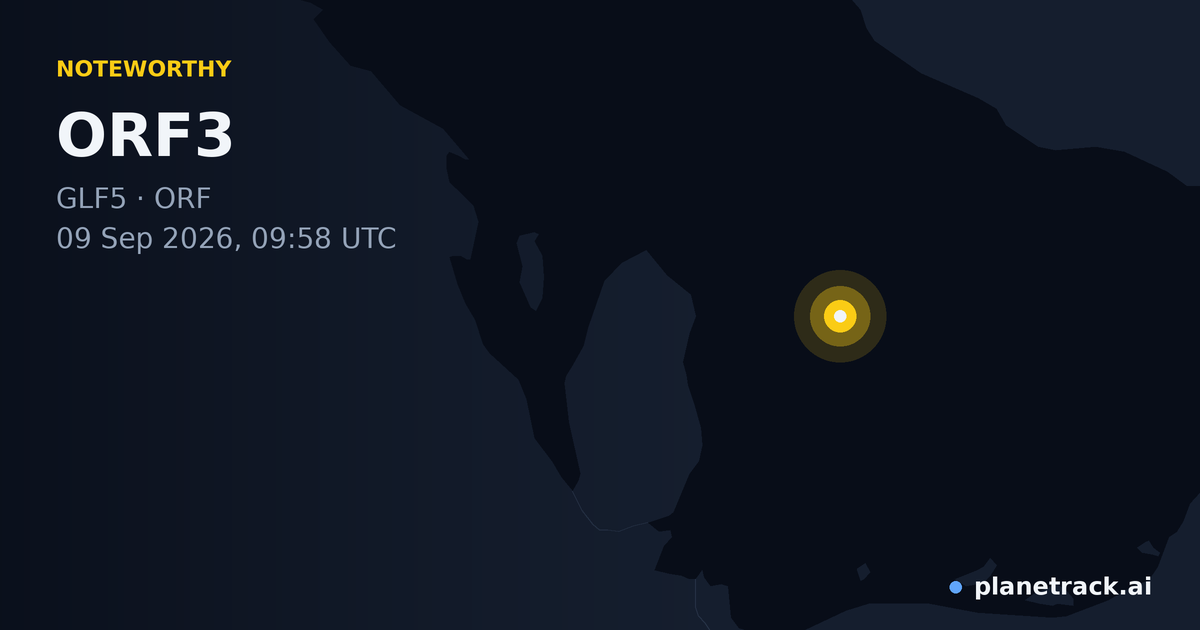 Map of where ORF3's special aircraft happened