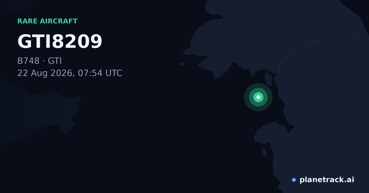 Map of where GTI8209's rare aircraft happened
