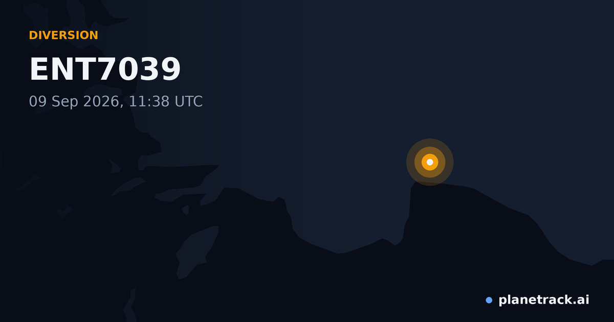 Map of where ENT7039's diversion happened