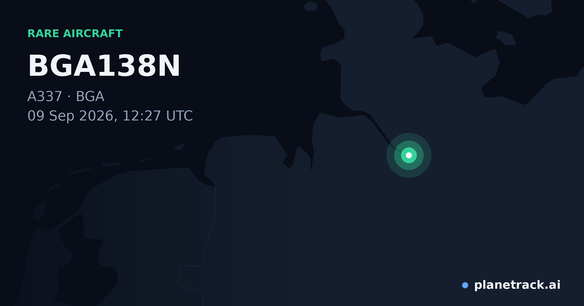 Map of where BGA138N's rare aircraft happened