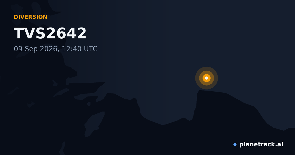 Map of where TVS2642's diversion happened