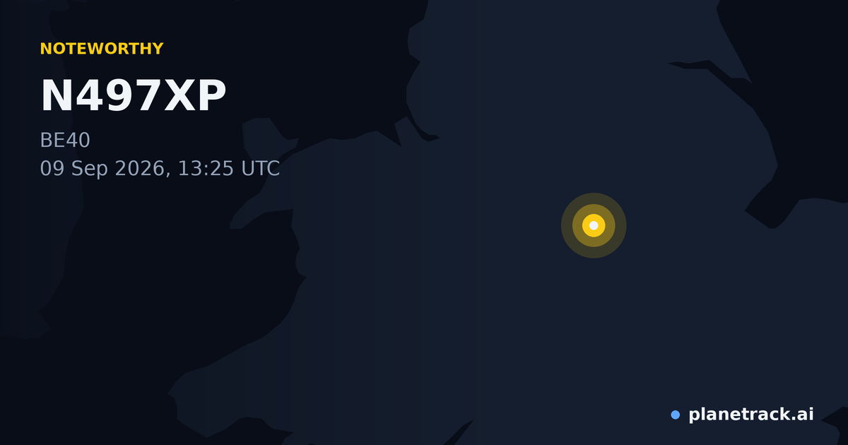 Map of where N497XP's special aircraft happened