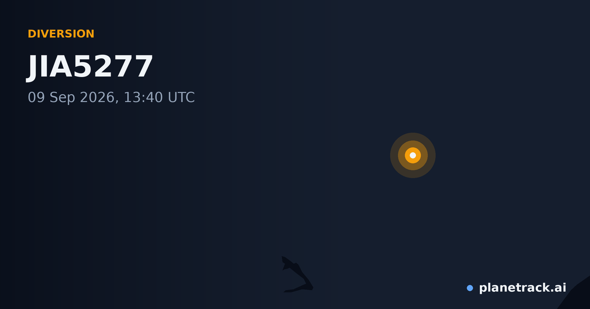 Map of where JIA5277's diversion happened