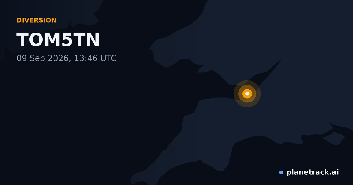 Map of where TOM5TN's diversion happened