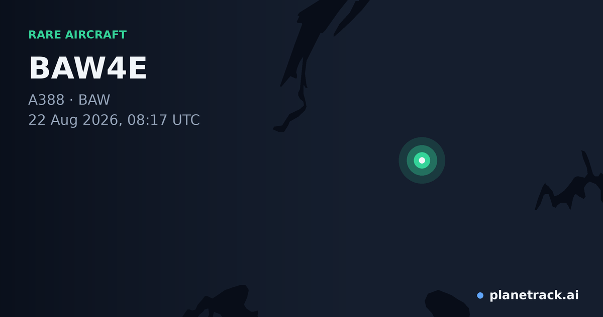 Map of where BAW4E's rare aircraft happened