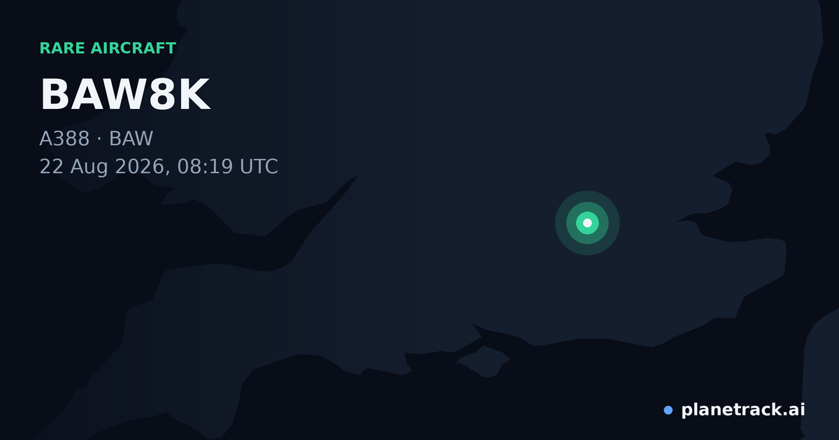 Map of where BAW8K's rare aircraft happened