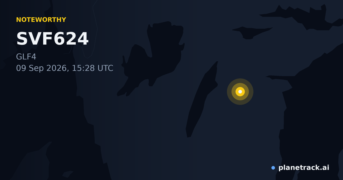 Map of where SVF624's special aircraft happened