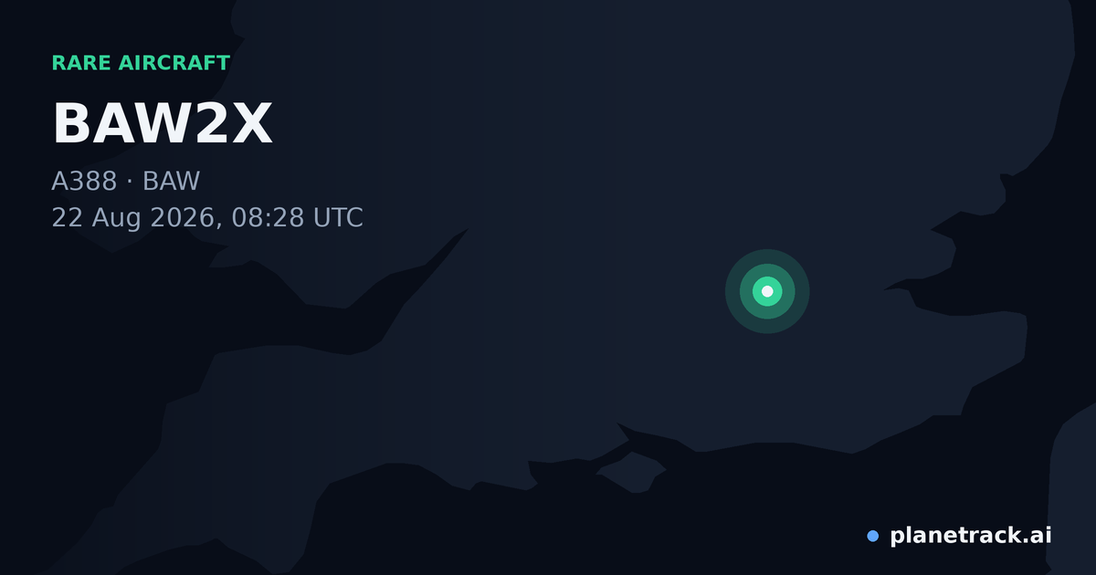 Map of where BAW2X's rare aircraft happened