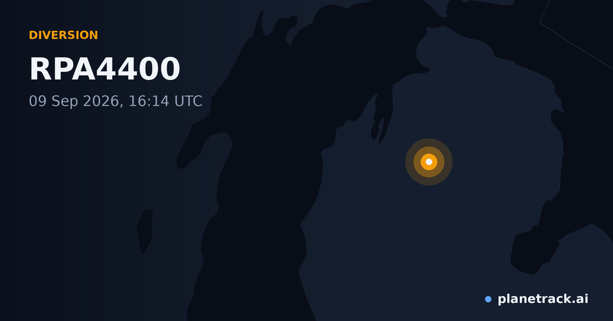 Map of where RPA4400's diversion happened