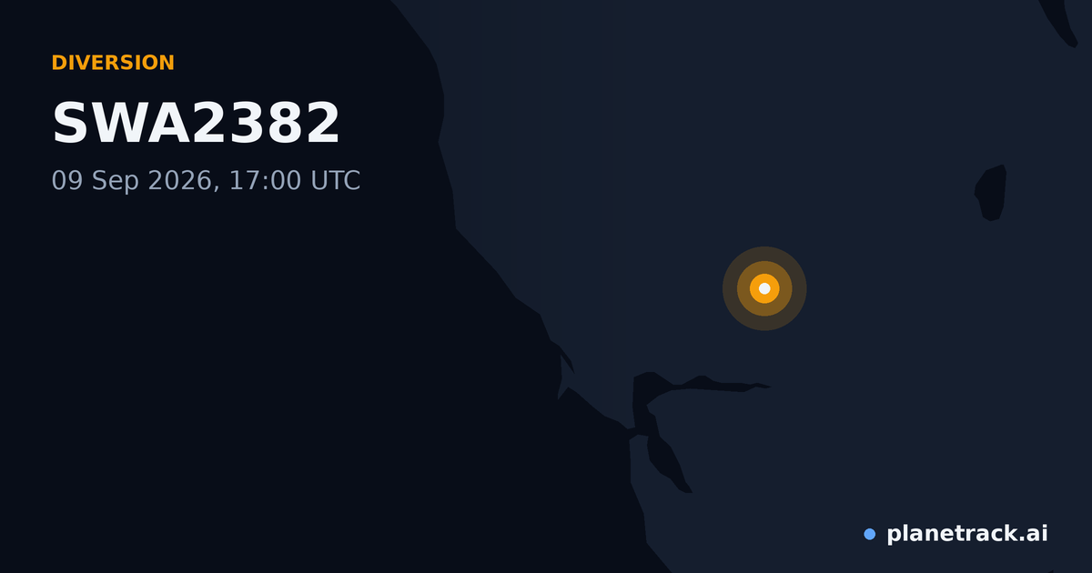 Map of where SWA2382's diversion happened