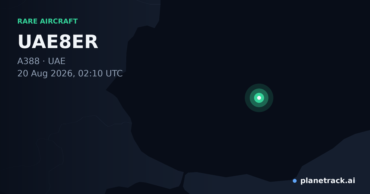 Map of where UAE8ER's rare aircraft happened