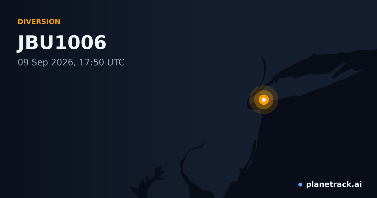 Map of where JBU1006's diversion happened