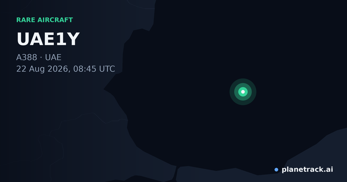 Map of where UAE1Y's rare aircraft happened