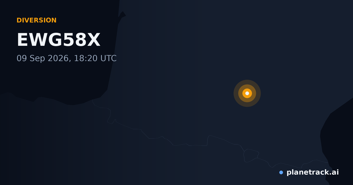 Map of where EWG58X's diversion happened