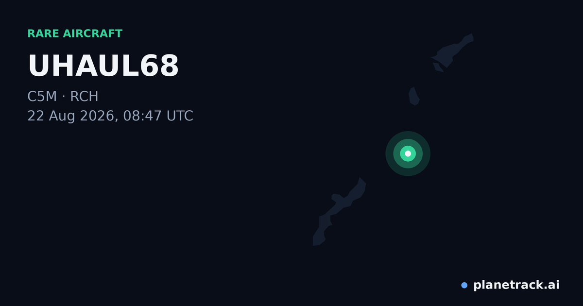 Map of where UHAUL68's rare aircraft happened