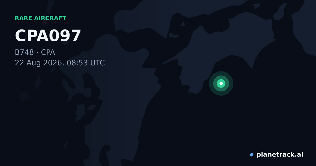 Map of where CPA097's rare aircraft happened