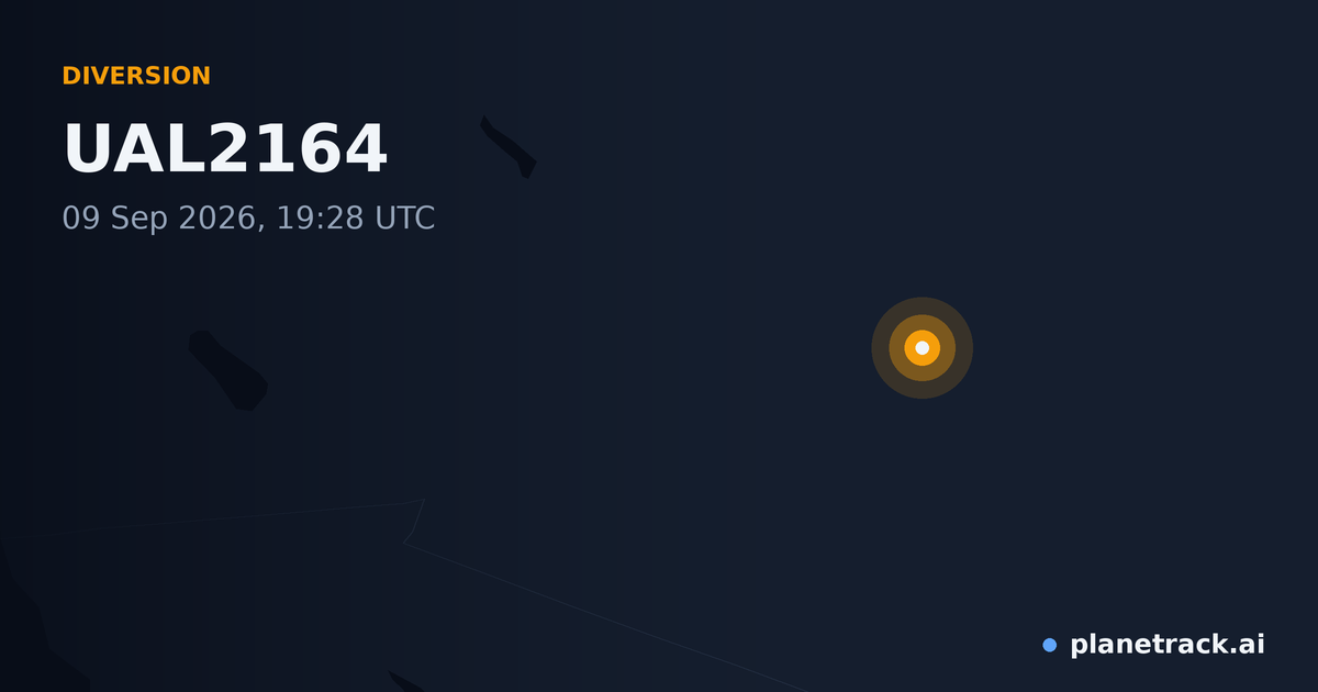 Map of where UAL2164's diversion happened