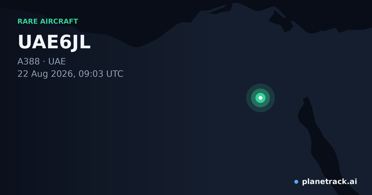 Map of where UAE6JL's rare aircraft happened