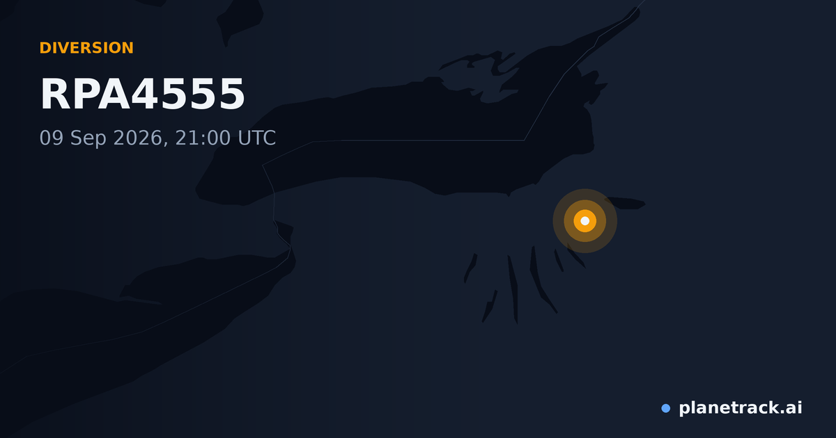 Map of where RPA4555's diversion happened