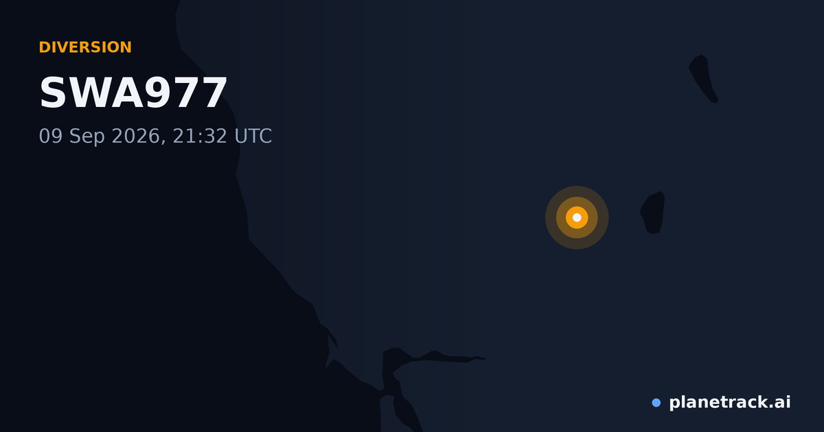 Map of where SWA977's diversion happened