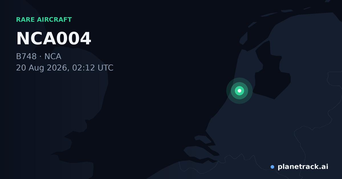 Map of where NCA004's rare aircraft happened
