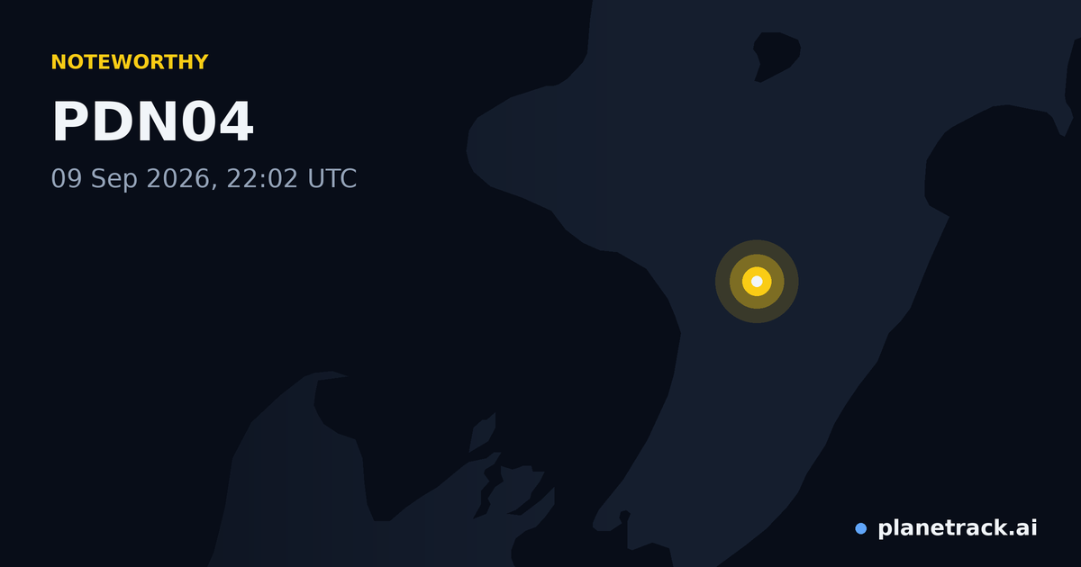Map of where PDN04's special aircraft happened