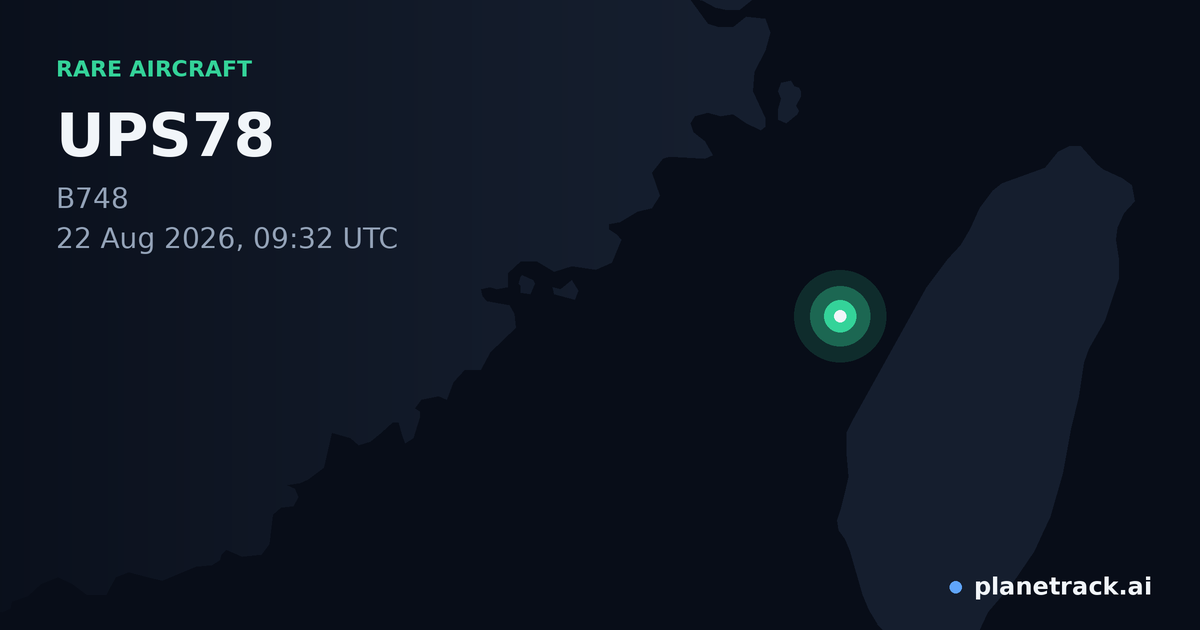 Map of where UPS78's rare aircraft happened
