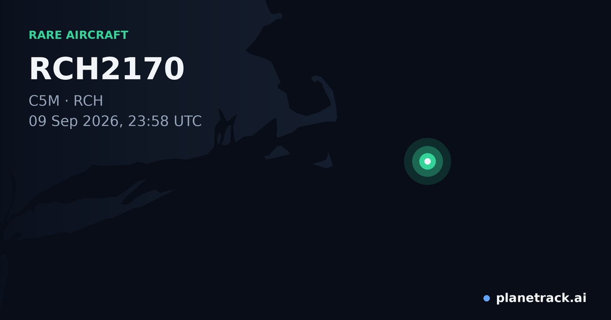 Map of where RCH2170's rare aircraft happened