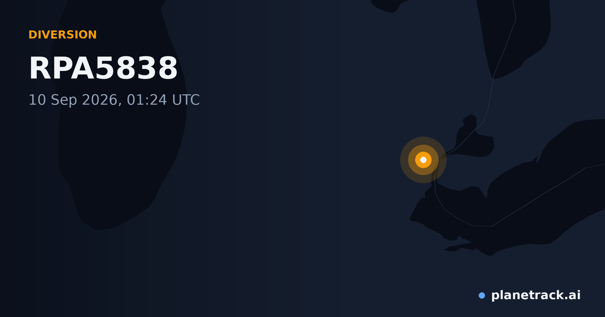 Map of where RPA5838's diversion happened