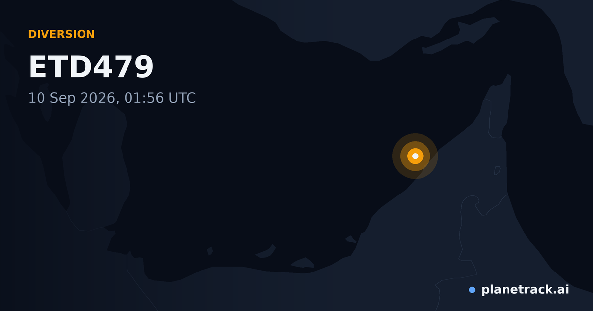 Map of where ETD479's diversion happened