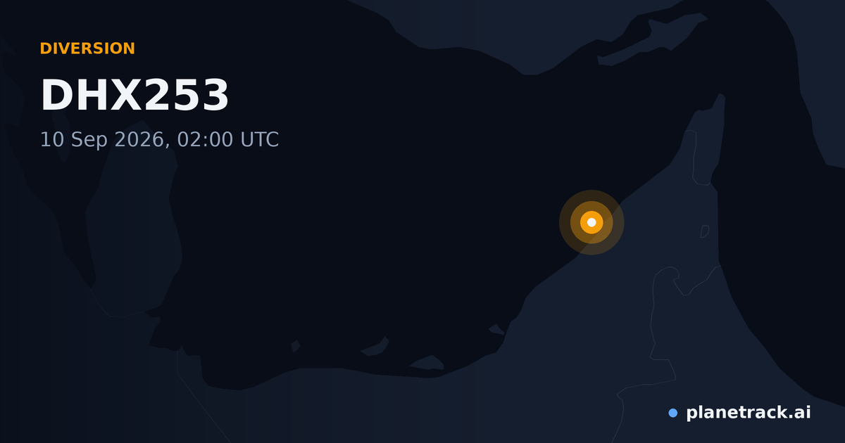 Map of where DHX253's diversion happened