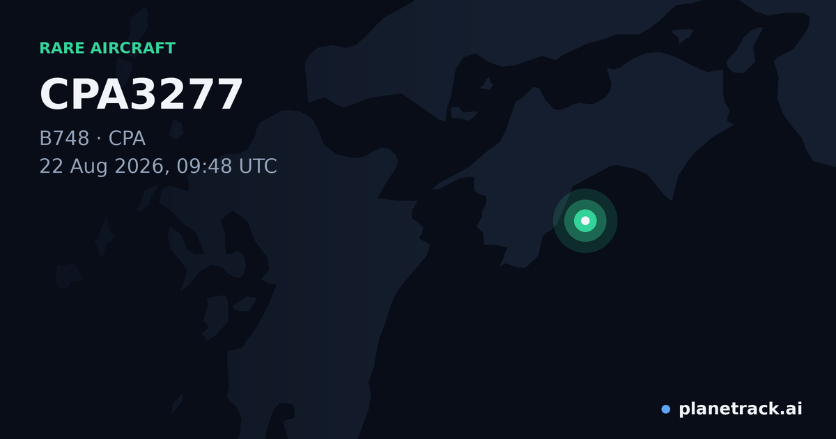 Map of where CPA3277's rare aircraft happened