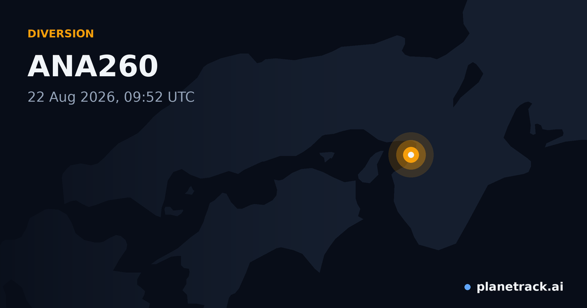 Map of where ANA260's diversion happened