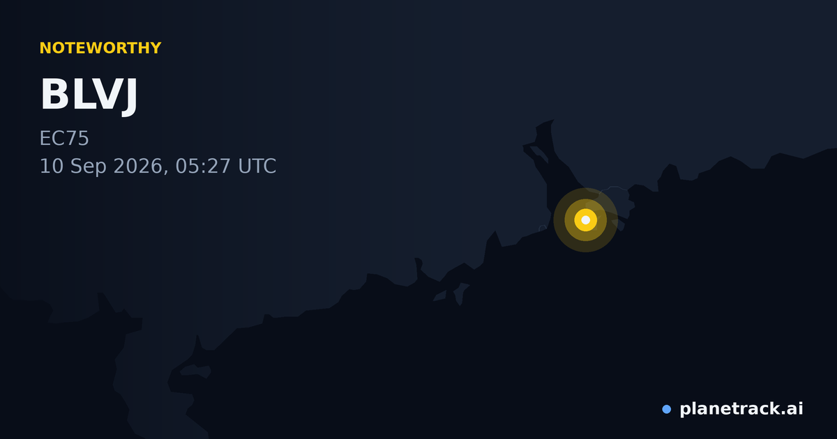 Map of where BLVJ's special aircraft happened