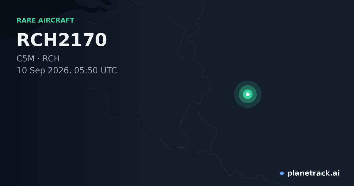 Map of where RCH2170's rare aircraft happened