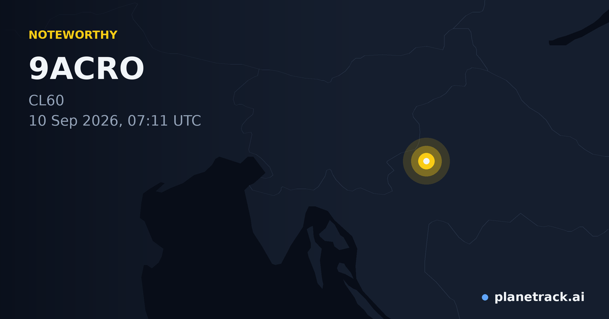 Map of where 9ACRO's special aircraft happened