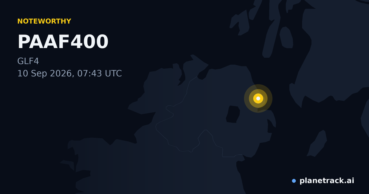 Map of where PAAF400's special aircraft happened