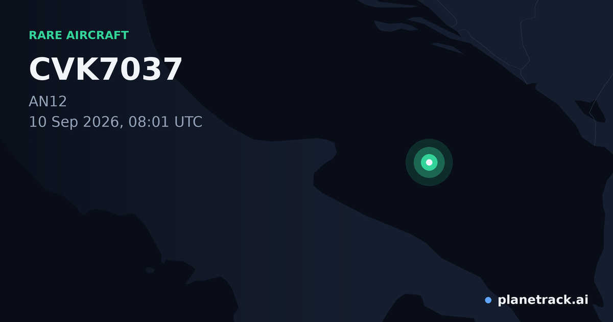 Map of where CVK7037's rare aircraft happened