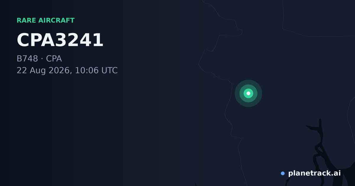 Map of where CPA3241's rare aircraft happened