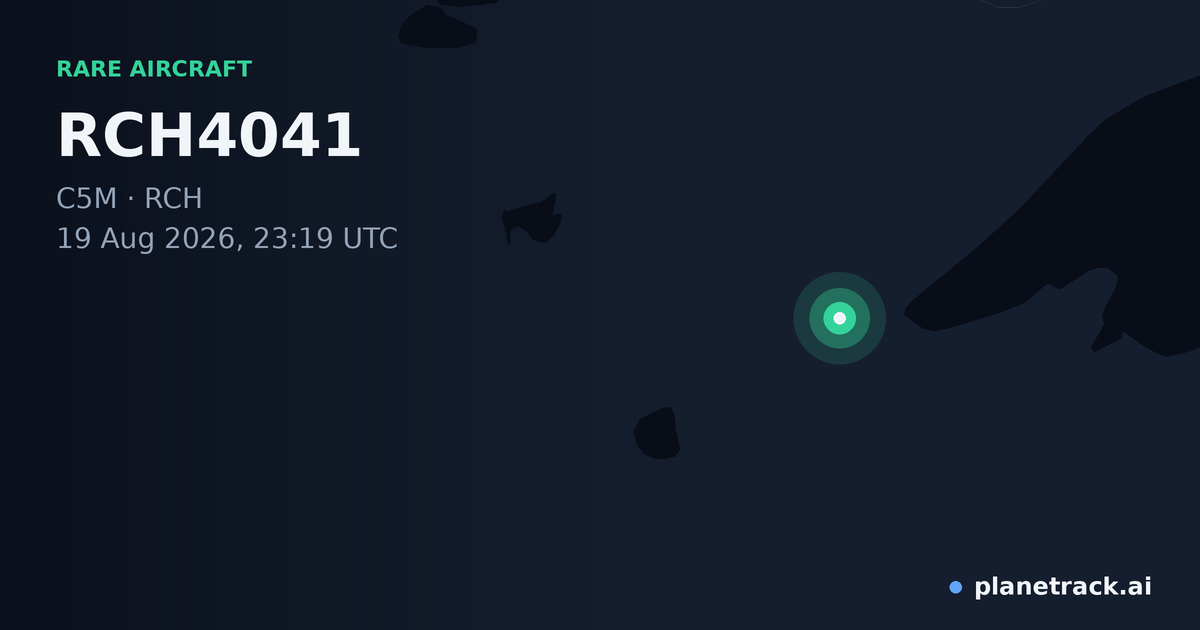 Map of where RCH4041's rare aircraft happened
