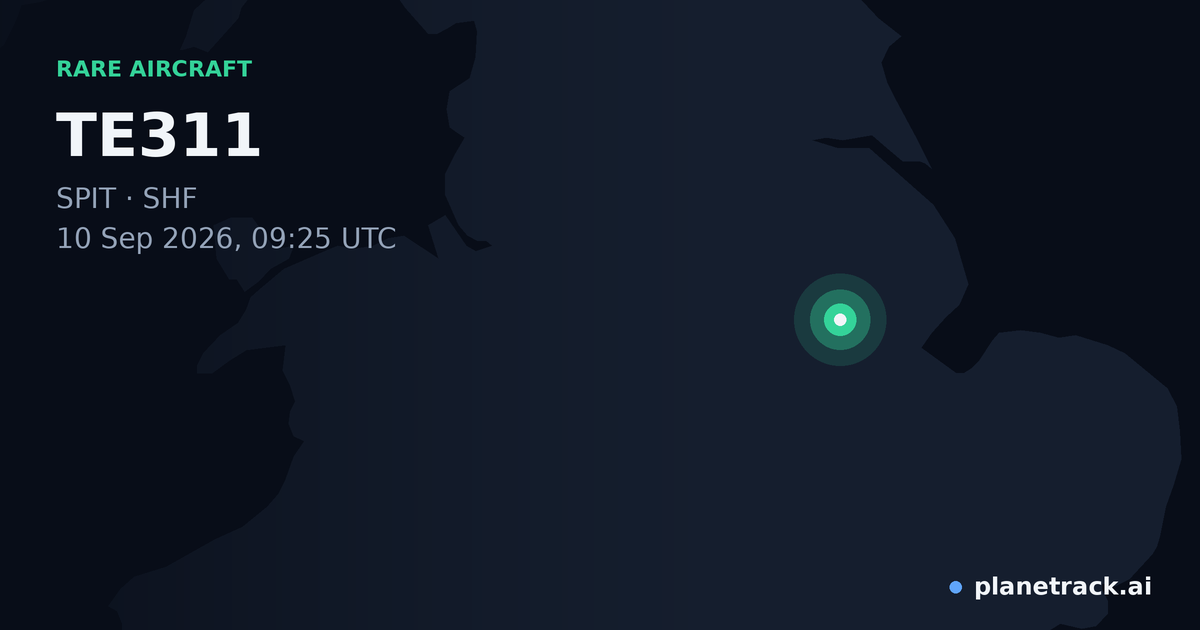 Map of where TE311's rare aircraft happened