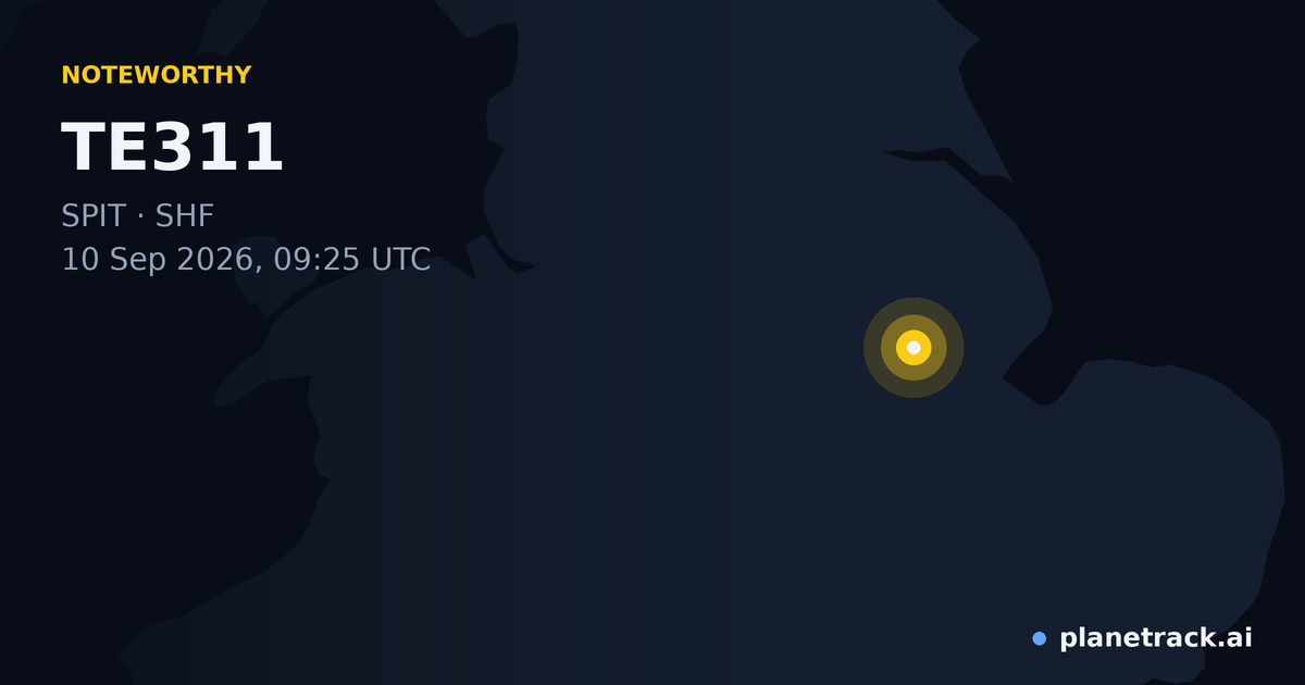 Map of where TE311's special aircraft happened
