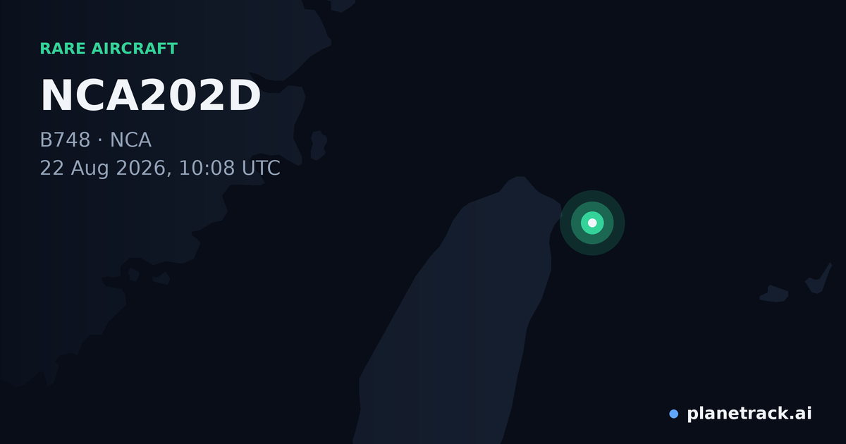Map of where NCA202D's rare aircraft happened