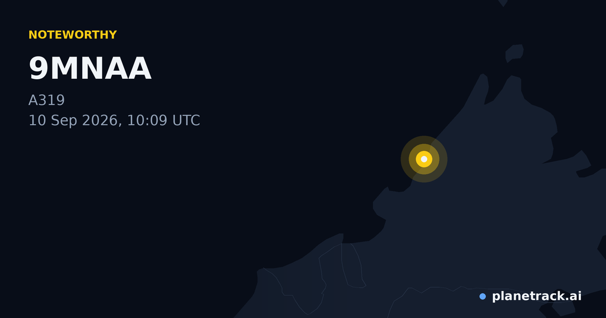 Map of where 9MNAA's special aircraft happened