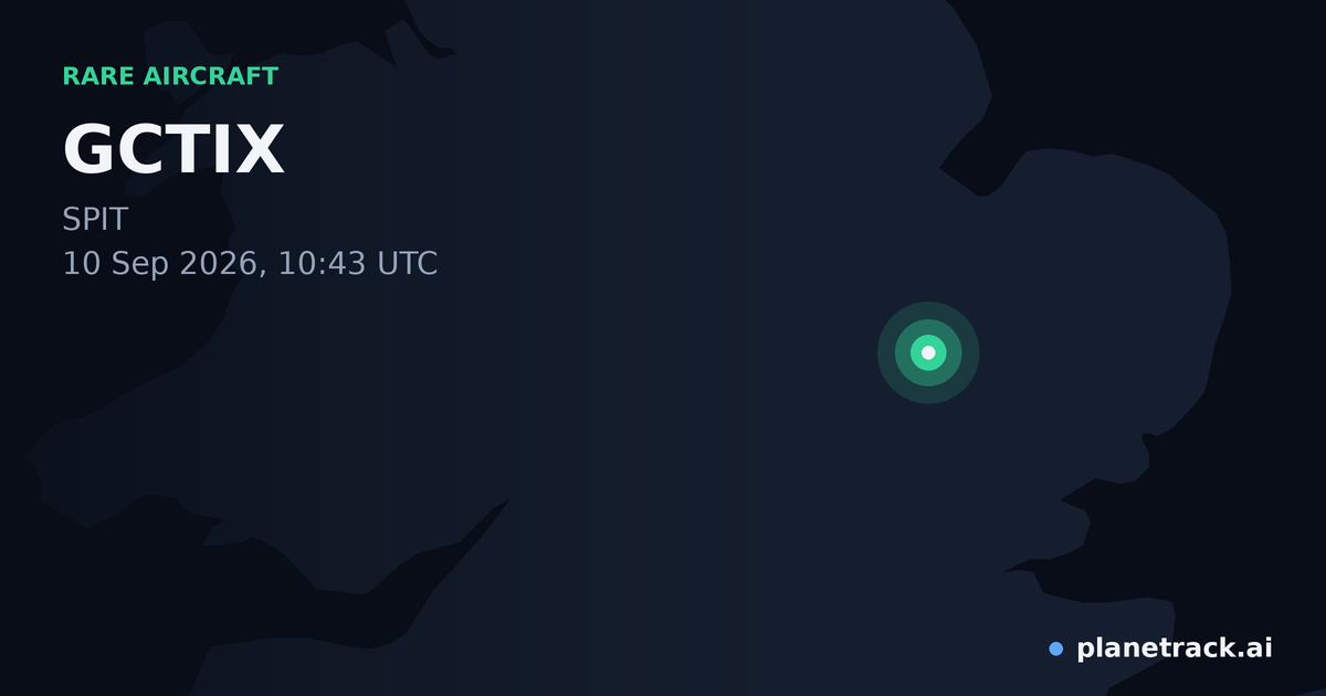 Map of where GCTIX's rare aircraft happened