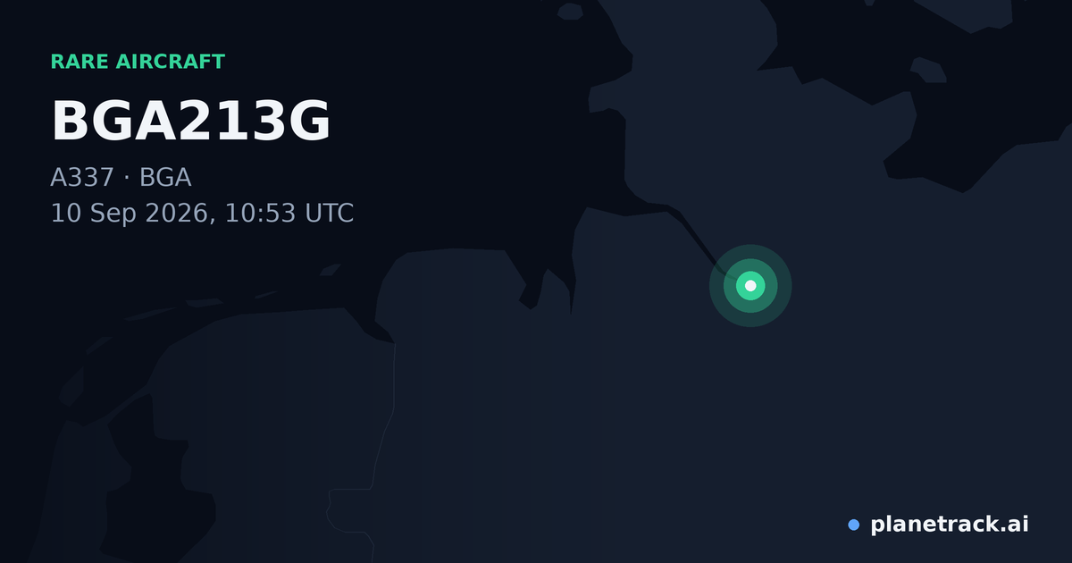 Map of where BGA213G's rare aircraft happened